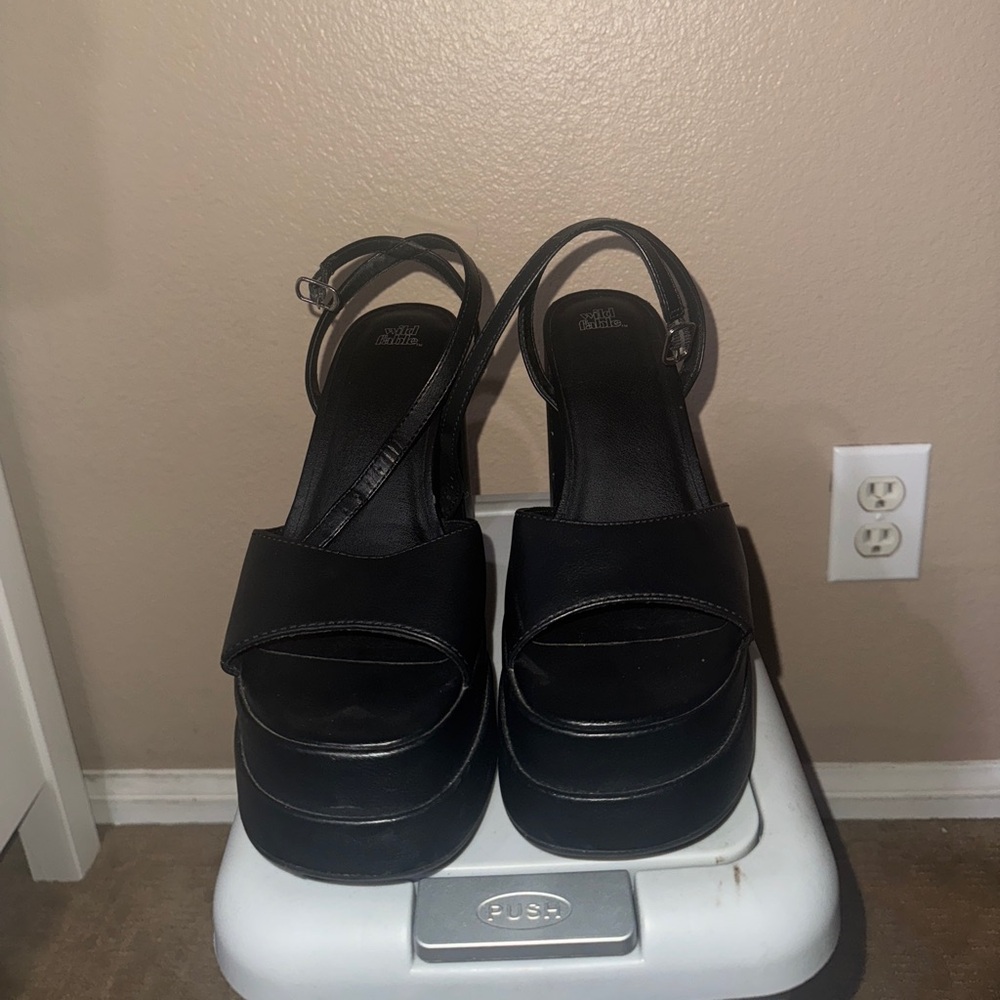 Wild Fable Black Platform Shoes with Chunky Sole